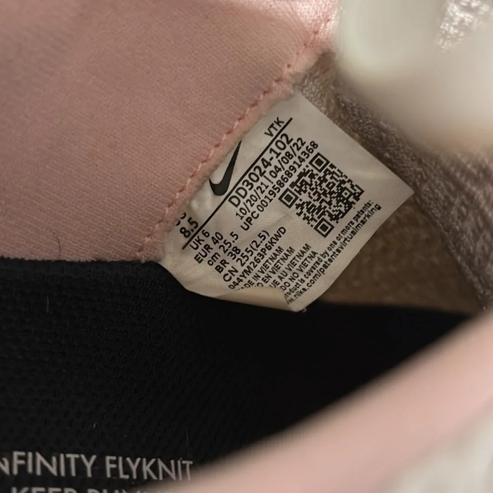 Nike React Infinity Run FK 3 Sail Rose White Running Shoes Women’s  Size 8.5